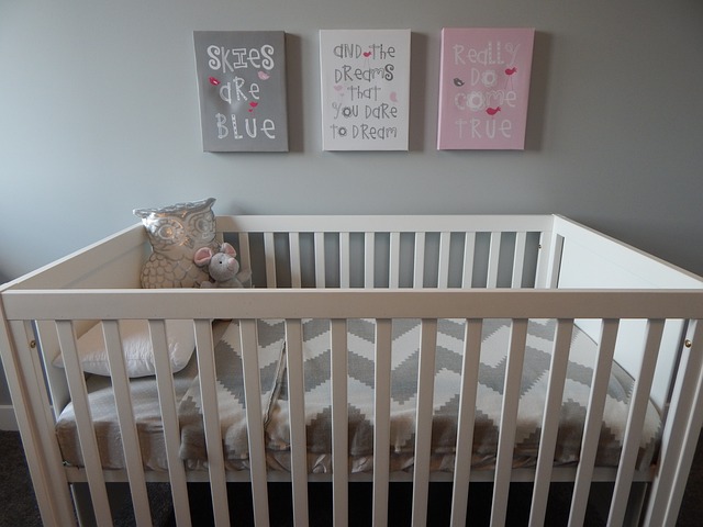 chambre bébé grise