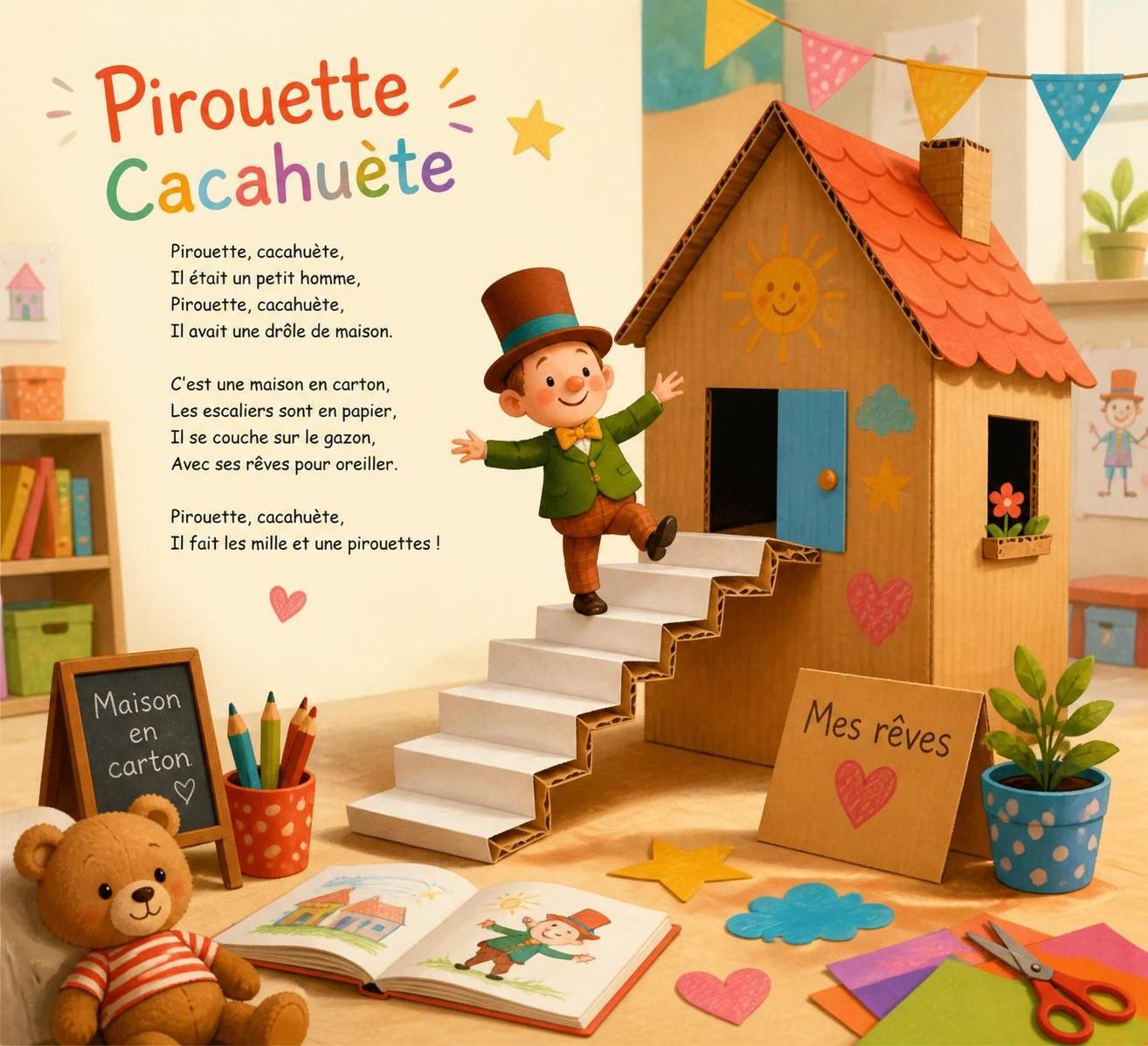 découvrez l'origine et les paroles de la comptine 'pirouette cacahuète', un air enfantin indémodable qui ravit les petits depuis des générations.