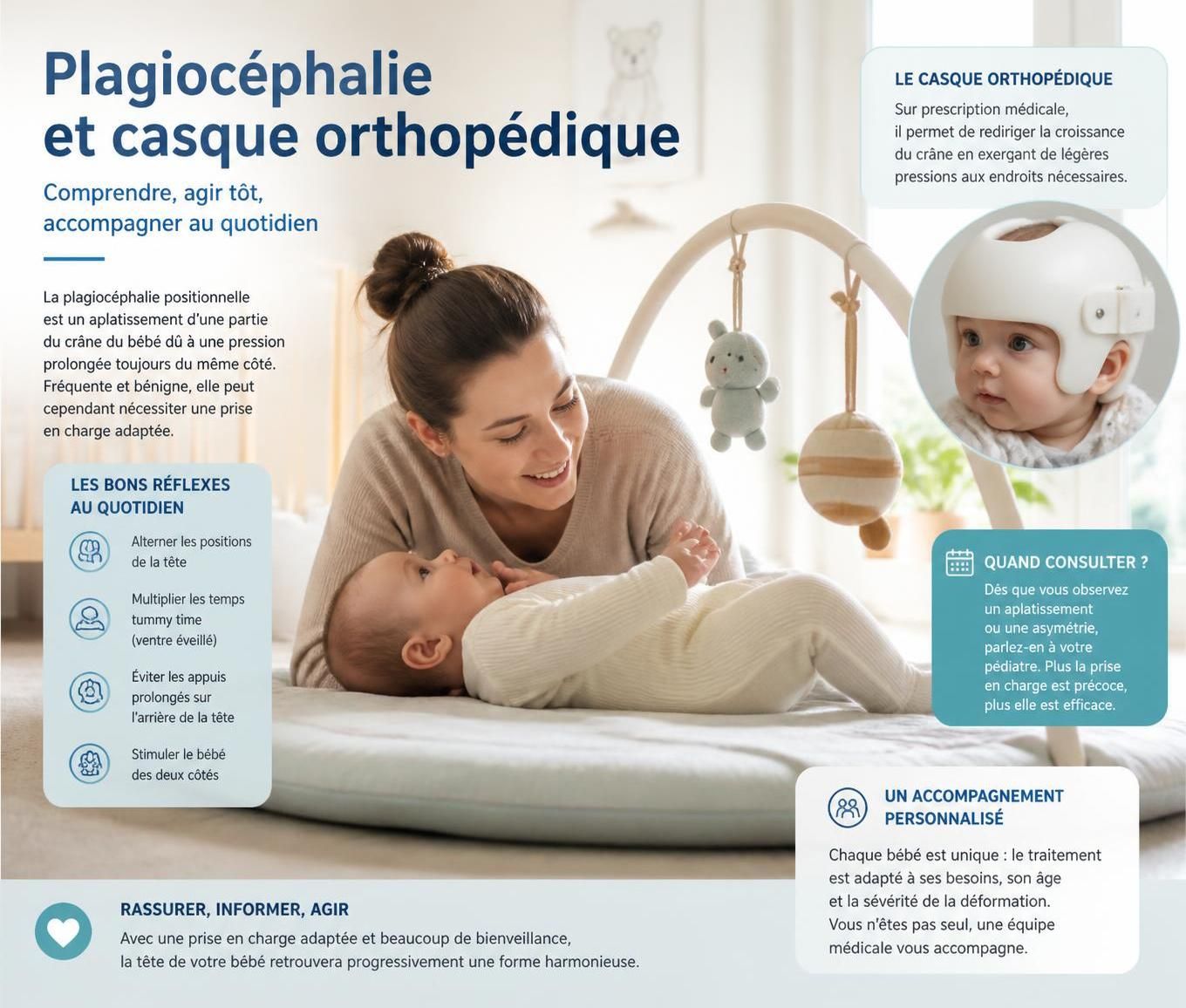 découvrez quand et pourquoi le casque de plagiocéphalie est recommandé pour votre bébé, ses bénéfices et conseils pour un traitement efficace.