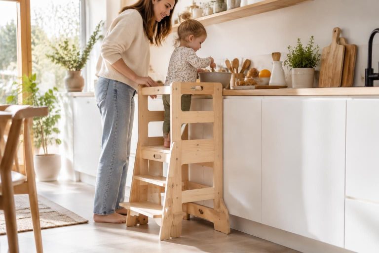 découvrez comment choisir une tour d’apprentissage montessori sécurisée : stabilité, matériaux, hauteur adaptée et dispositifs de protection à vérifier.