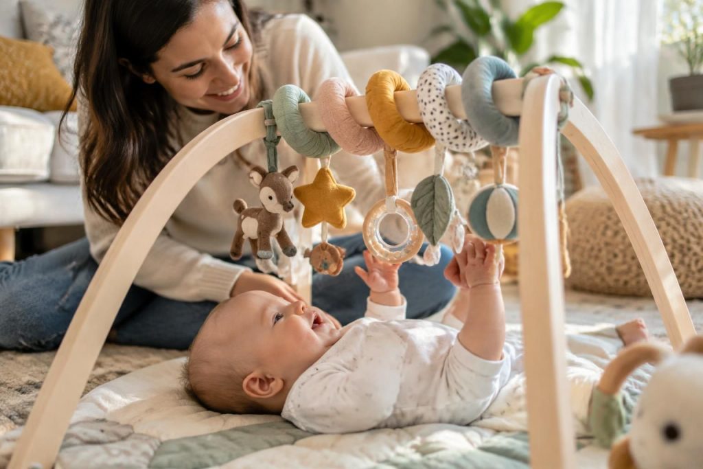 découvrez à partir de quel âge proposer une spirale d’activité à bébé et comment l’utiliser en toute sécurité pour éveiller ses sens.