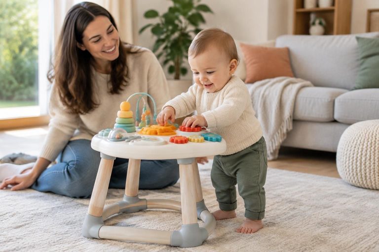 découvrez à quel âge installer une table d’activité pour bébé et comment la choisir selon son développement, sa sécurité et ses besoins.